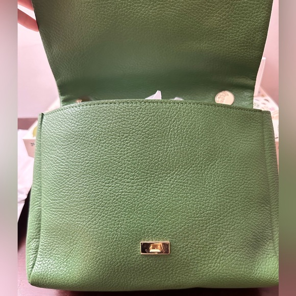 Authentic Versace Collection Convertible Green Leather Bag with Gold Hardware - Picture 7 of 16